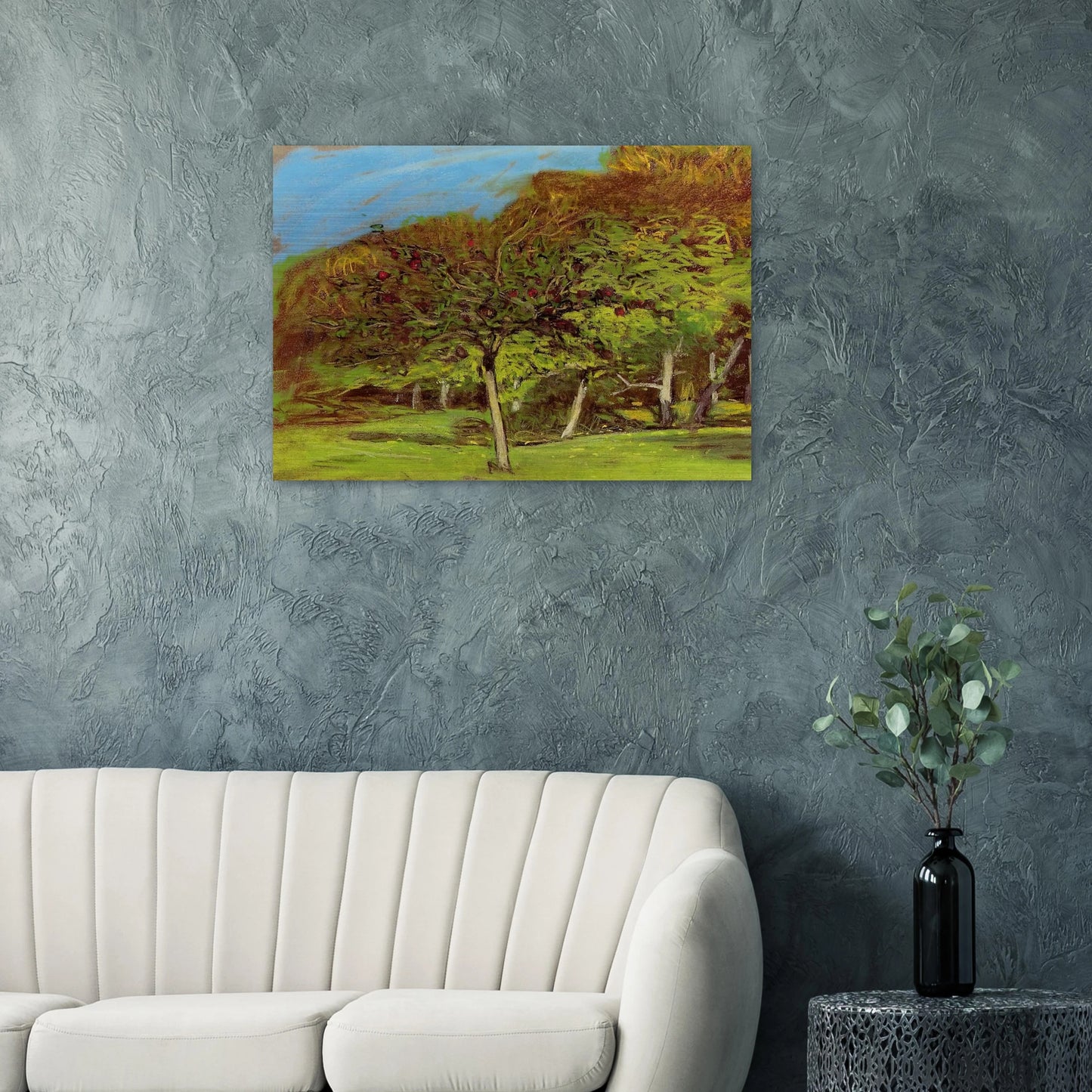 Fruit Trees - claude monet Brushed Aluminum Print - 70x100 cm / 28x40 inches | claude monet Aluminum Print | claude monet Prints