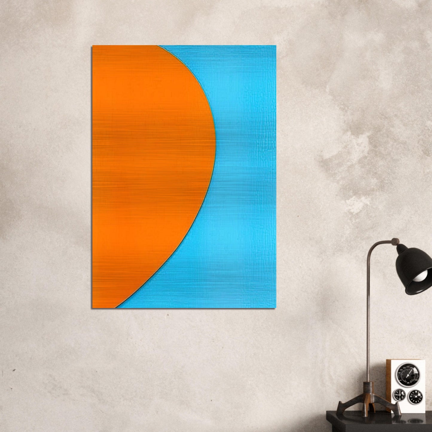 Orange Relief with Blue - Ellsworth Kelly Brushed Aluminum Print - 70x100 cm / 28x40 inches | Ellsworth Kelly Aluminum Print | Ellsworth Kelly Prints