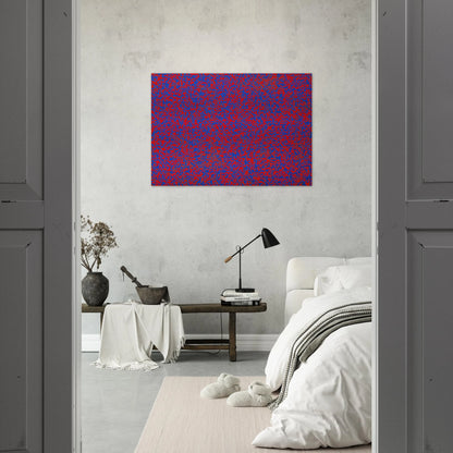 Random Distribution of 40,000 Squares Using the Odd and Even Numbers of a Telephone Directory detail - 1971 - Francois Morellet Brushed Aluminum Print - 70x100 cm / 28x40 inches | Francois Morellet Aluminum Print | Francois Morellet Prints
