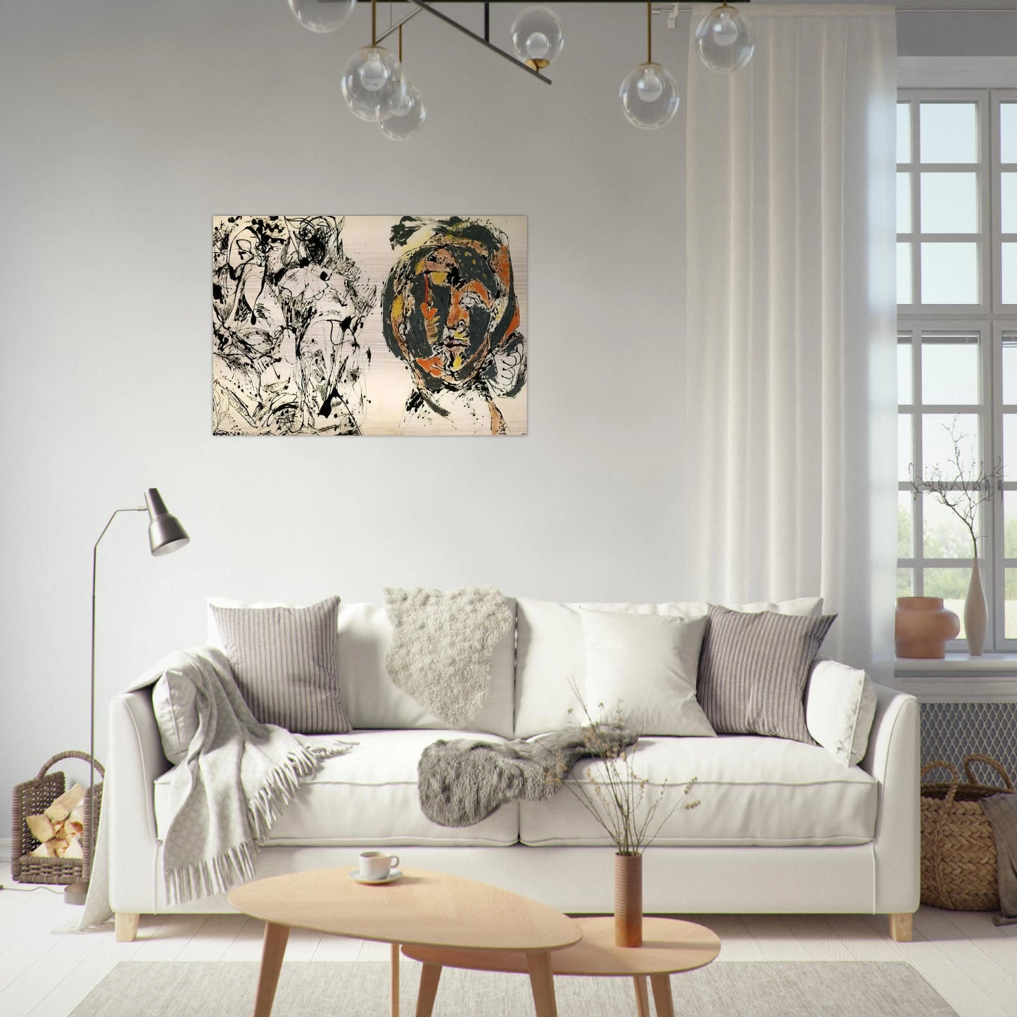 PORTRAIT AND A DREAM 1953 - Jackson Pollock Brushed Aluminum Print - 70x100 cm / 28x40 inches | Jackson Pollock Aluminum Print | Jackson Pollock Prints