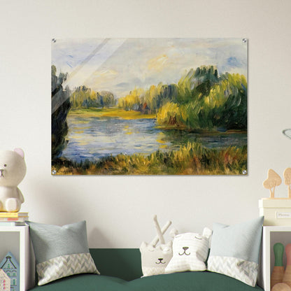 The Banks of the River - Pierre-Auguste Renoir Acrylic Print - 70x100 cm / 28x40″ inches