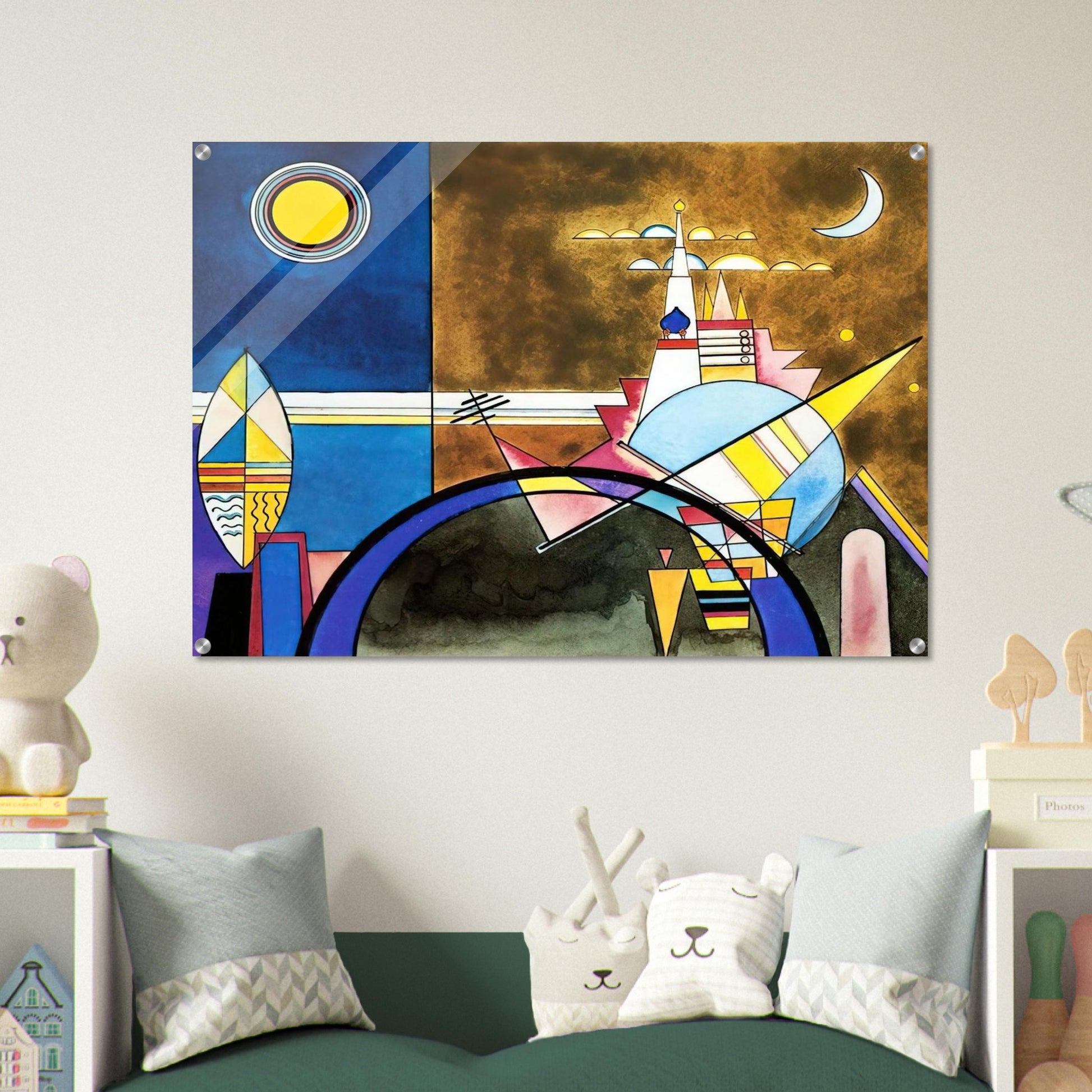 PICTURE XVI THE GREAT GATE OF KIEV STAGE SET FOR MUSSORGSKY S PICTURES AT AN EXHIBITION IN 1928 - Wassily Kandinsky Acrylic Print - 70x100 cm / 28x40″ inches | Wassily Kandinsky Wall Art | Wassily Kandinsky Prints