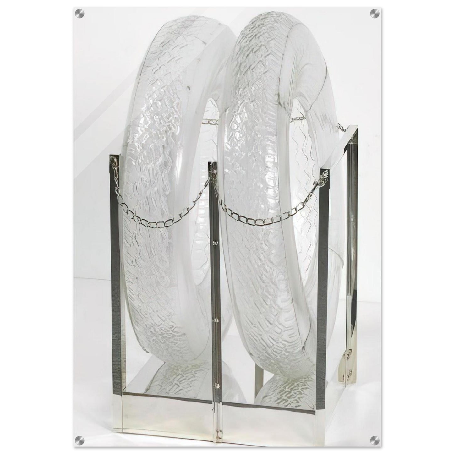 UNTITLED GLASS TIRES 1997 - Robert Rauschenberg Acrylic Print - 70x100 cm / 28x40″ inches | Robert Rauschenberg Wall Art | Robert Rauschenberg Prints