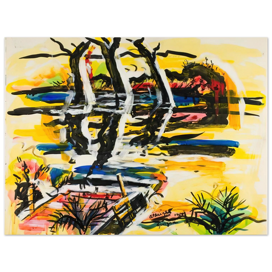 Ivan Albright - THREE TREES GEORGIA 1969  75x100 cm / 30x40inches Fine Art Poster