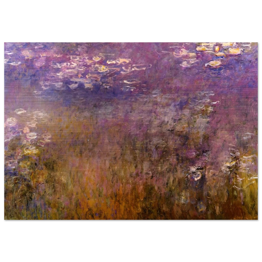 Agapanthus center panel - claude monet Brushed Aluminum Print - 70x100 cm / 28x40 inches | claude monet Aluminum Print | claude monet Prints