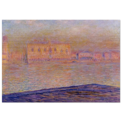 The Doges' Palace Seen from San Giorgio Maggiore - claude monet Brushed Aluminum Print - 70x100 cm / 28x40 inches | claude monet Aluminum Print | claude monet Prints