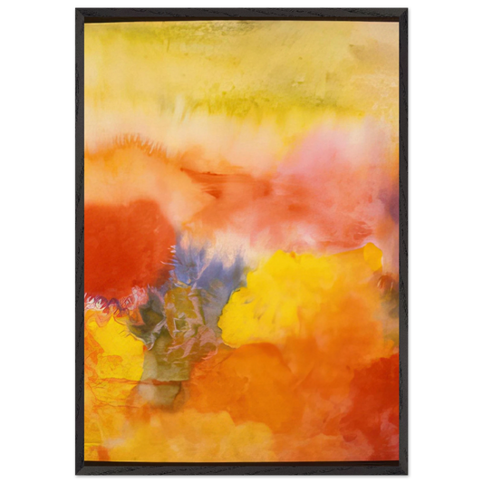Abundance In The Garden - 1992 - Ronnie Landfield 70x100 cm / 28x40 inches Framed Art Print – Black Wooden Frame
