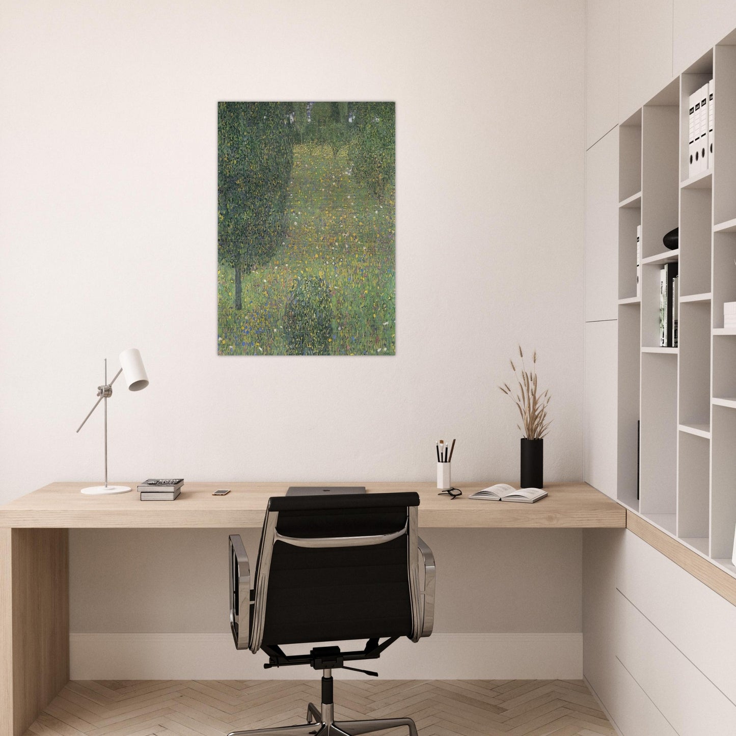 LANDSCAPE GARDEN MEADOW IN FLOWER - Gustav Klimt Brushed Aluminum Print - 70x100 cm / 28x40 inches | Gustav Klimt Aluminum Print | Gustav Klimt Prints