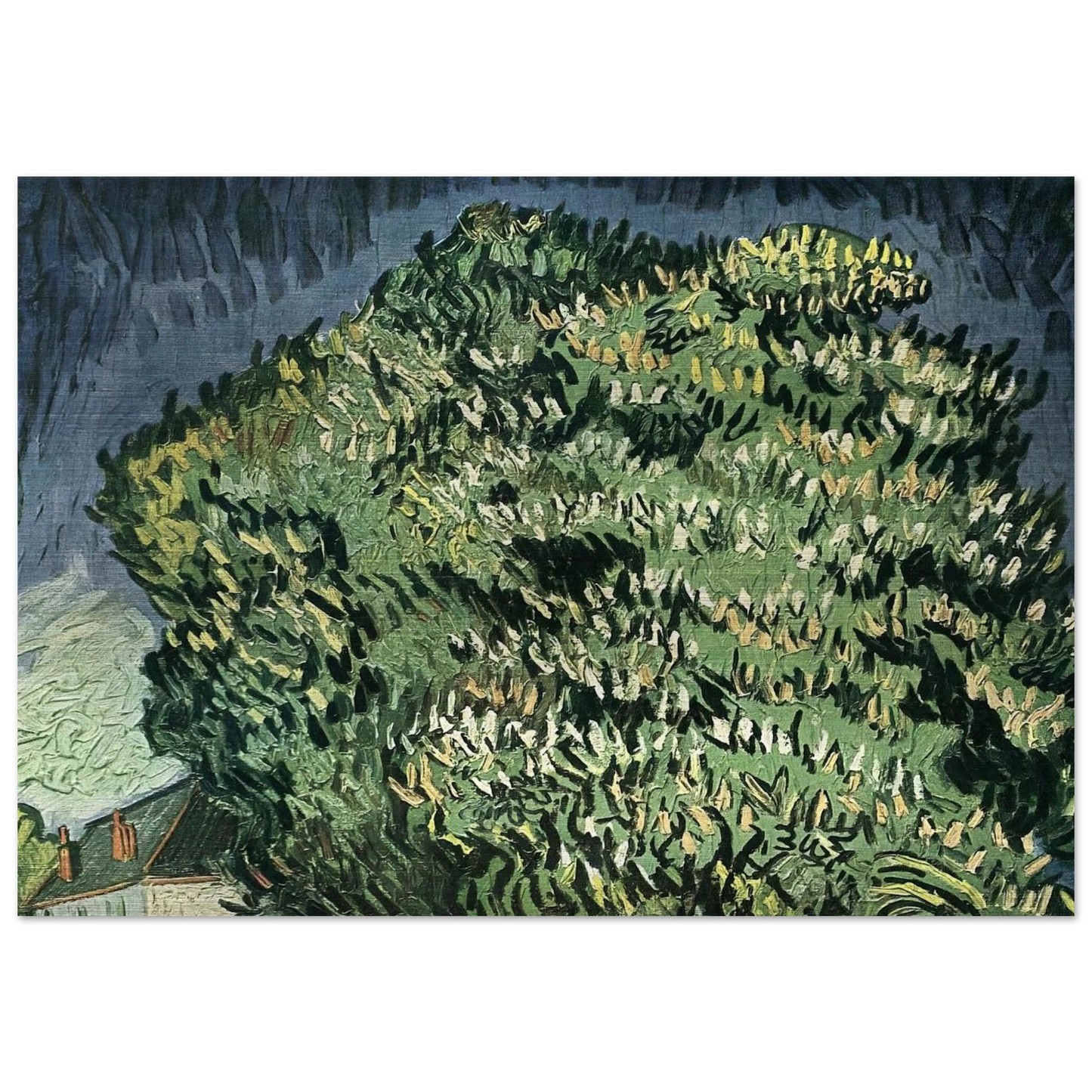 Chestnut Trees in Blossom - Vincent van Gogh Brushed Aluminum Print - 70x100 cm / 28x40 inches | Vincent van Gogh Aluminum Print | Vincent van Gogh Prints