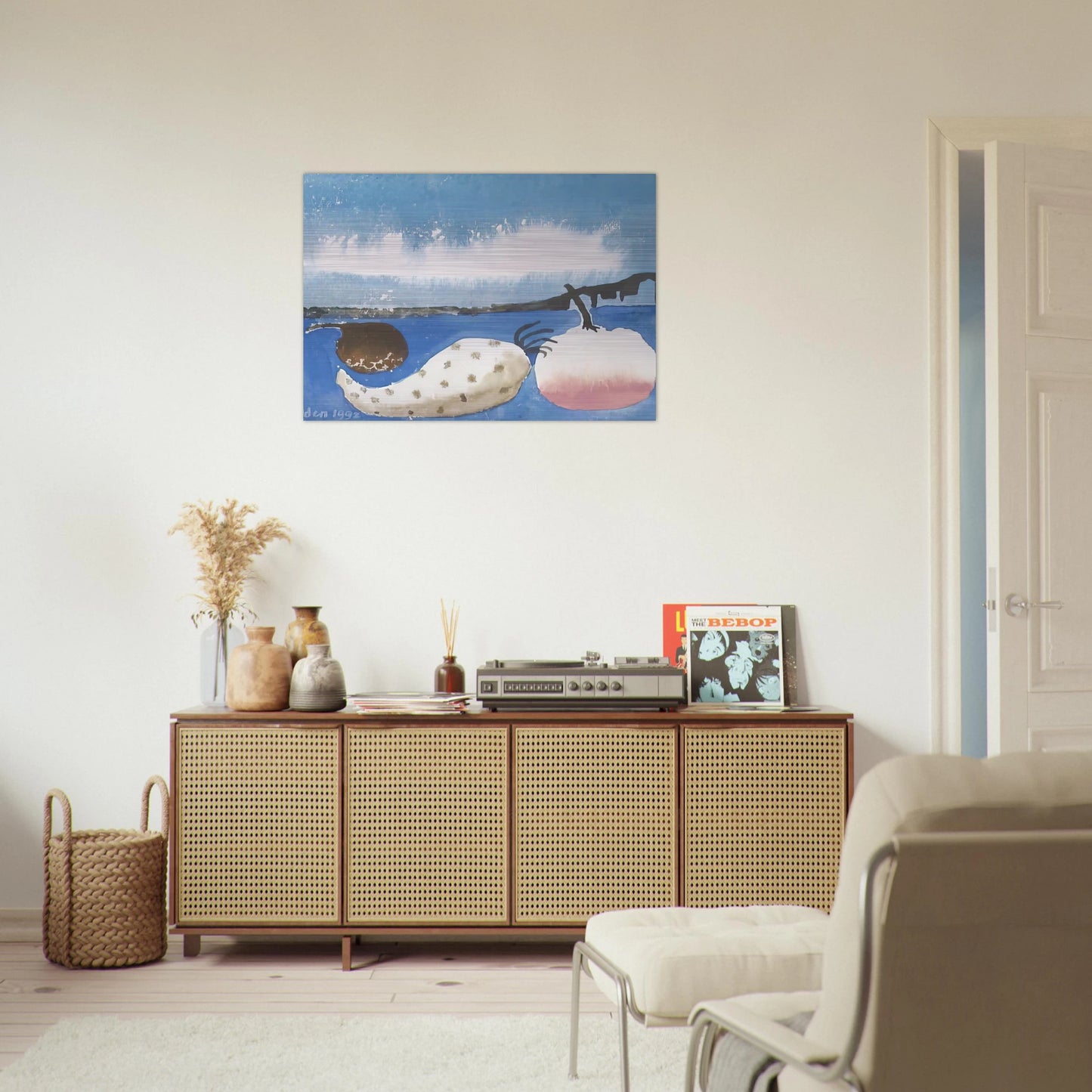 Fruit by the shore - 1992 - Mary Fedden Brushed Aluminum Print - 70x100 cm / 28x40 inches | Mary Fedden Aluminum Print | Mary Fedden Prints