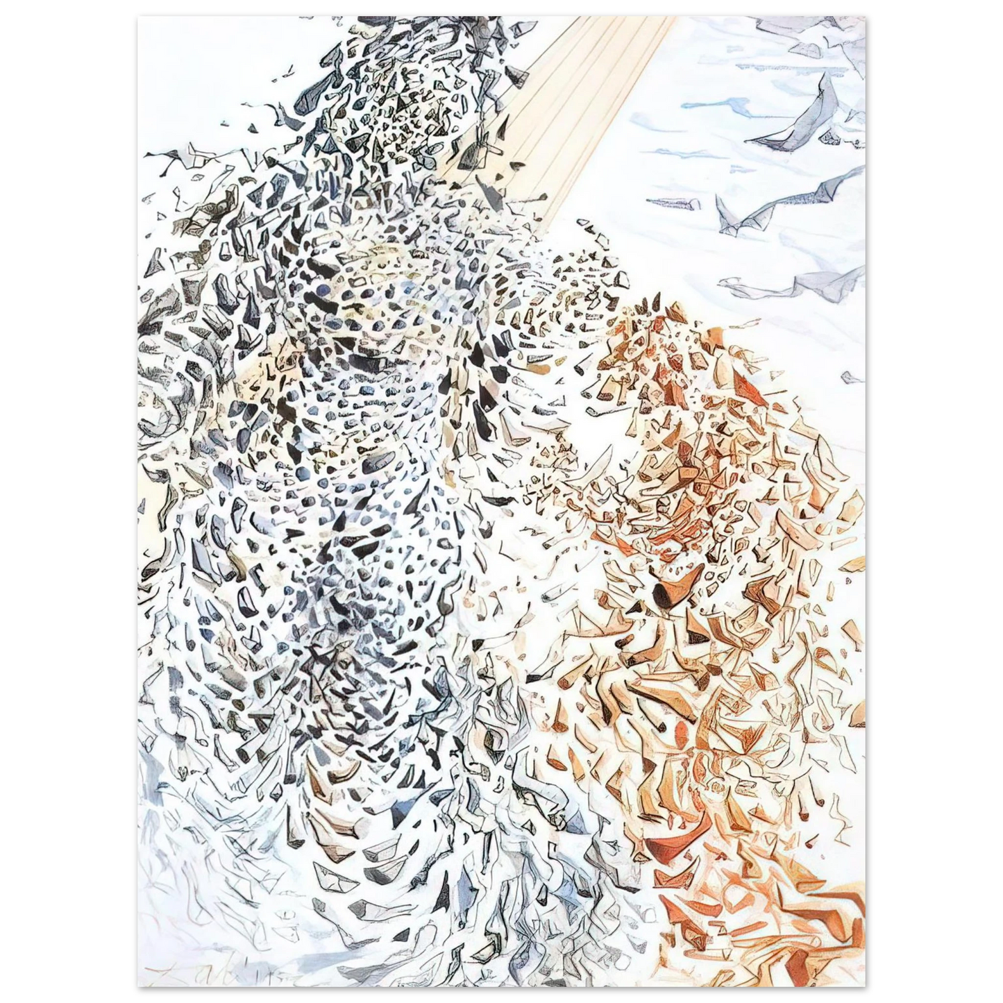 Salvador Dali - OPPOSITION  75x100 cm / 30x40inches Fine Art Poster