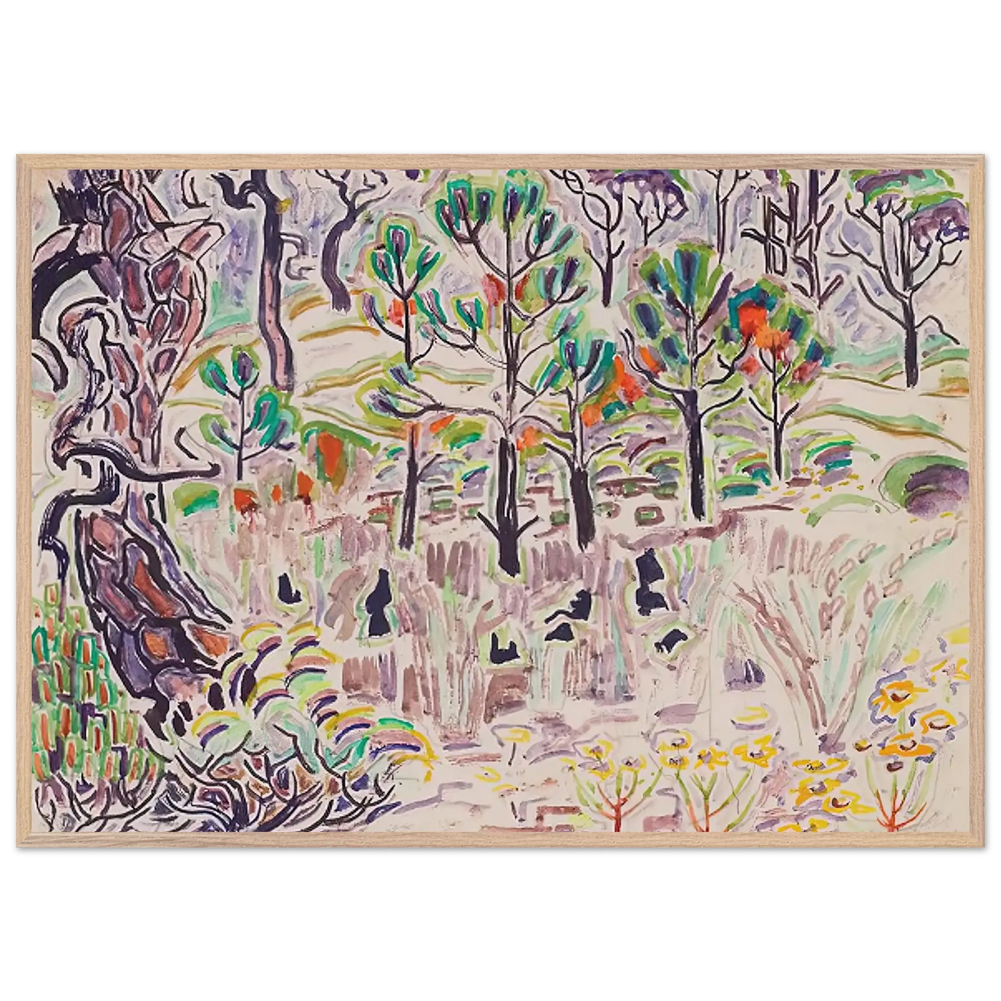 Walter Inglis Anderson - Walter Anderson Wall art - 70x100 cm / 28x40 Inches - Premium Wooden Framed Poster With Fine Art Paper - White frame