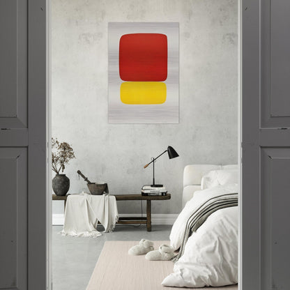 Red over Yellow - Ellsworth Kelly Brushed Aluminum Print - 70x100 cm / 28x40 inches | Ellsworth Kelly Aluminum Print | Ellsworth Kelly Prints