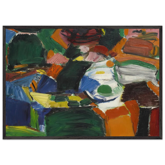 ORCHARD STREET 2 1957 - Grace Hartigan 70x100 cm / 28x40 inches Framed Art Print – Black Wooden Frame