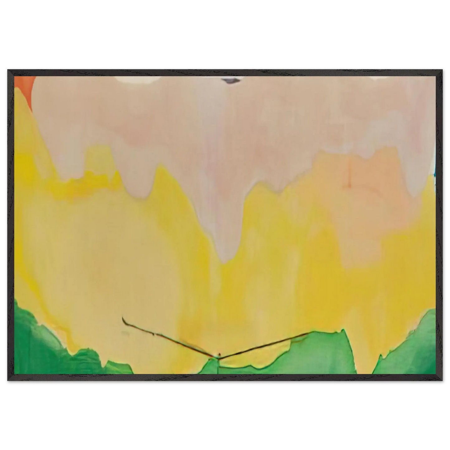Helen Frankenthaler - Boulevard - 1973 Wall art - 28x43  cm / XL (11x17 Inches) - Premium Wooden Framed Poster With Fine Art Paper - Wood frame