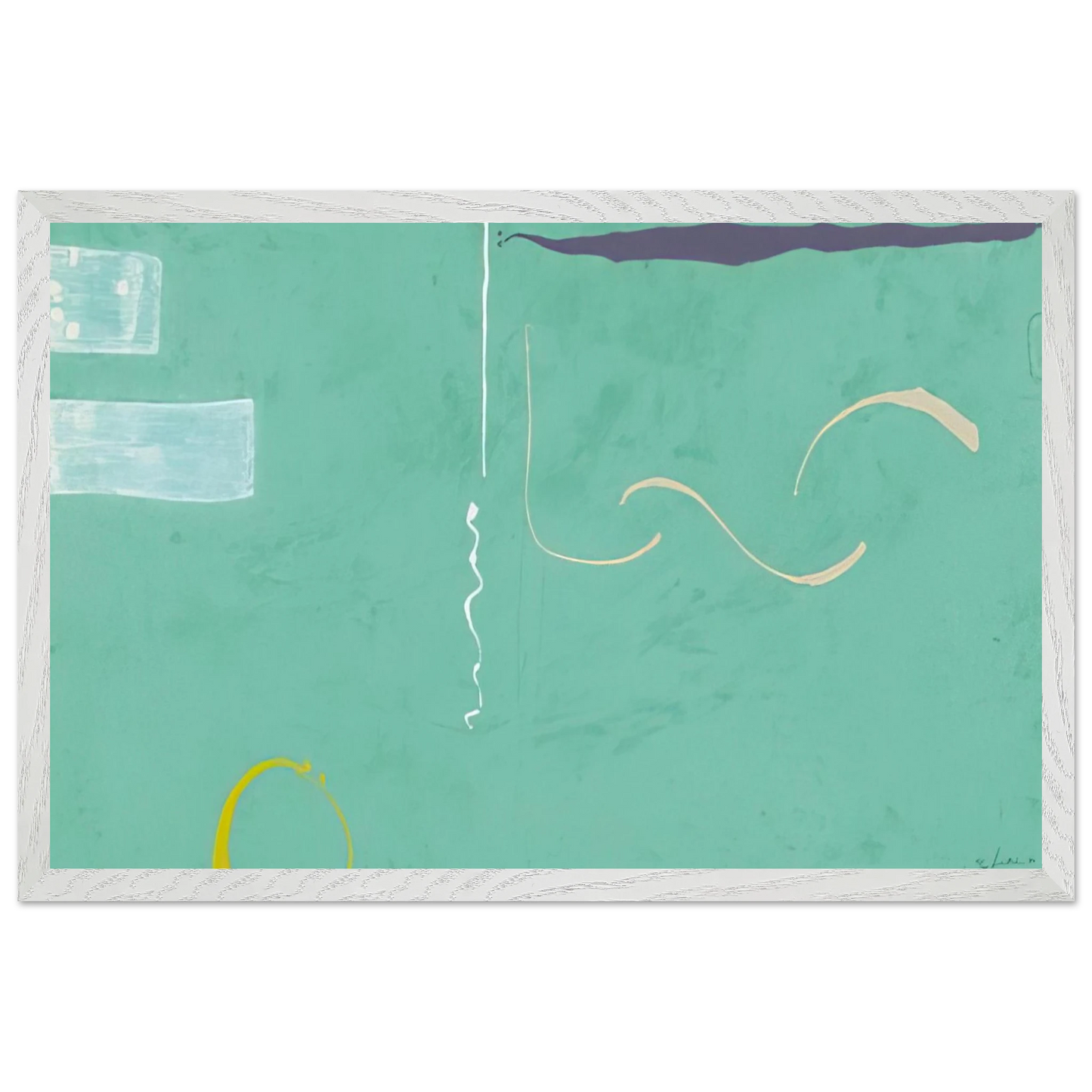 Helen Frankenthaler - Tahiti - 1989 Wall art - 50x70 cm / 20x28 inches - Premium Wooden Framed Poster With Fine Art Paper-canvas - Black frame