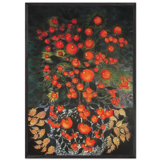 Untitled - Naive Art Primitivism - Seraphine Louis 70x100 cm / 28x40 inches Framed Art Print – Black Wooden Frame