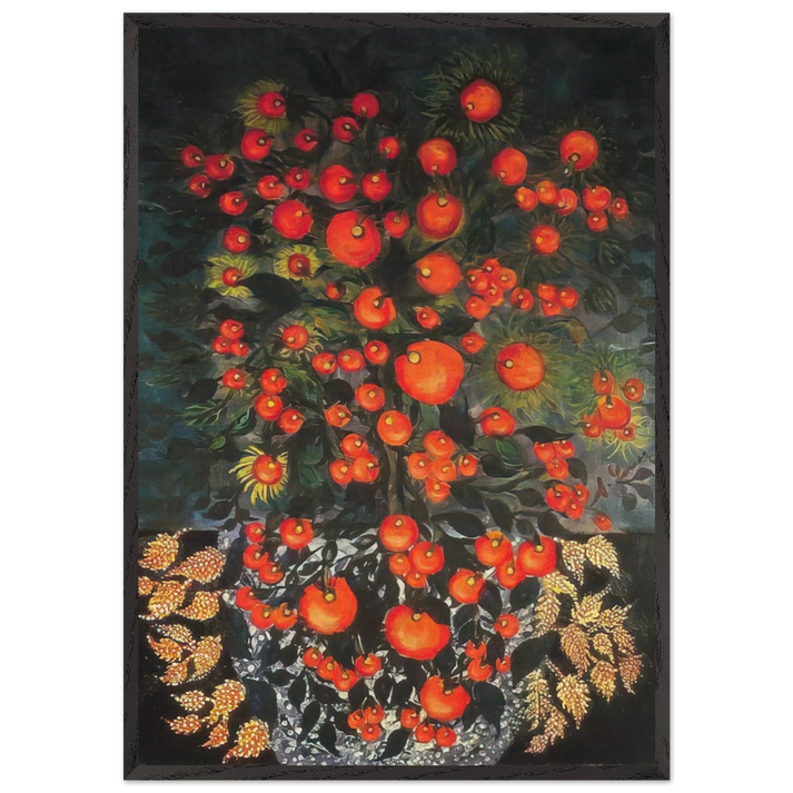 Untitled - Naive Art Primitivism - Seraphine Louis 70x100 cm / 28x40 inches Framed Art Print – Black Wooden Frame