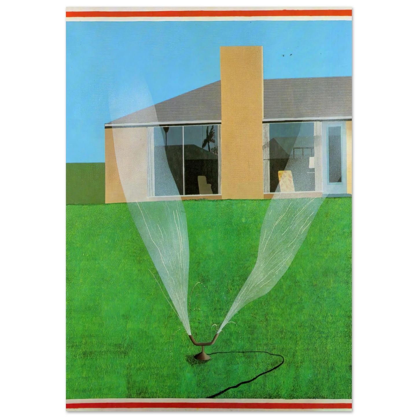 David Hockney - David Hockney Wall art - 30x30 cm / 12x12 inches - Premium Wooden Framed Poster With Fine Art Paper-canvas - White frame
