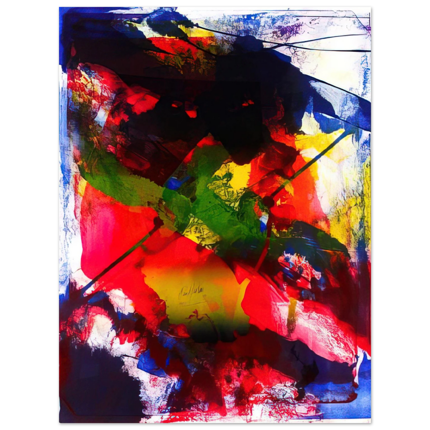 Paul Jenkins - Amadeus - Abstract Expressionism, Lyrical Abstraction  75x100 cm / 30x40inches Fine Art Poster