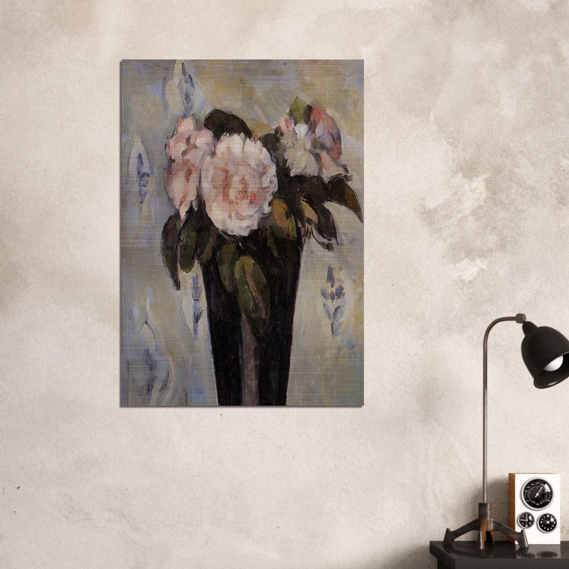 Dark Blue Vase - Paul Cézanne Brushed Aluminum Print - 70x100 cm / 28x40 inches | Paul Cézanne Aluminum Print | Paul Cézanne Prints