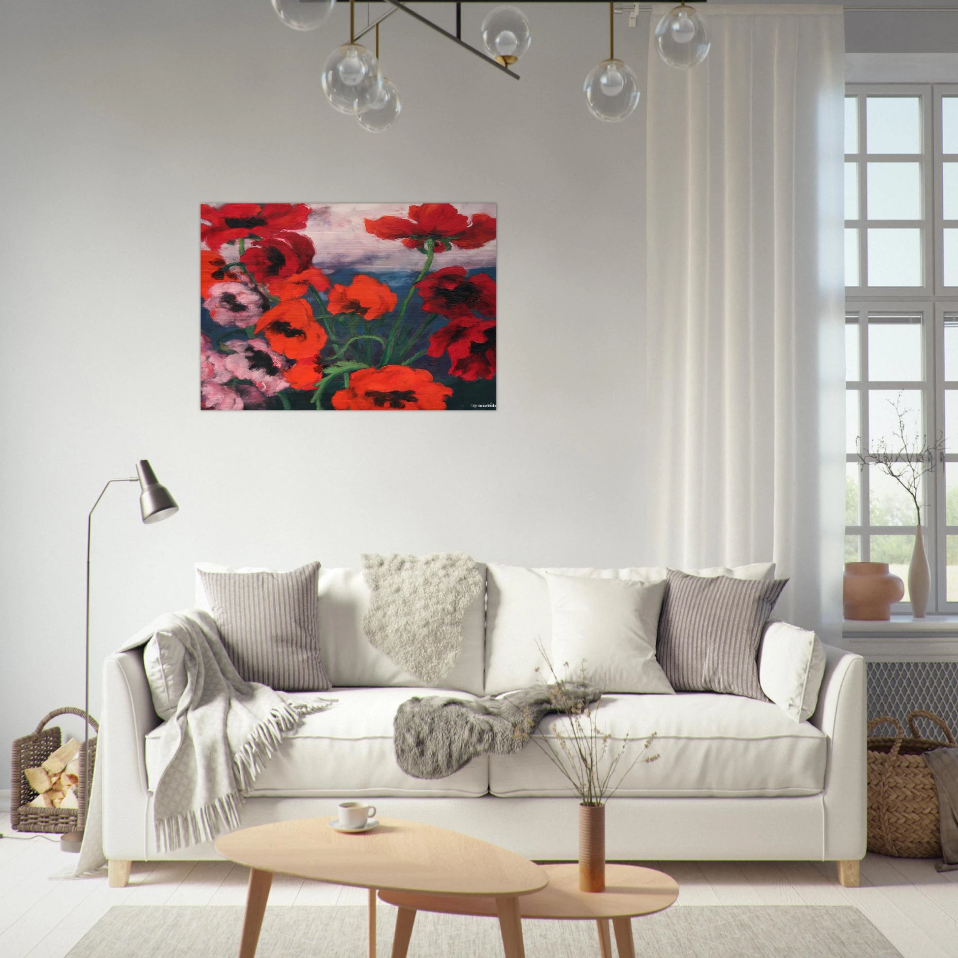 Large Poppies - Emil Nolde Brushed Aluminum Print - 70x100 cm / 28x40 inches | Emil Nolde Aluminum Print | Emil Nolde Prints