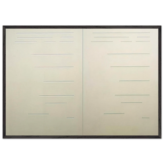 Second Spread - 1966 - Mark Lancaster 70x100 cm / 28x40 inches Framed Art Print – Black Wooden Frame