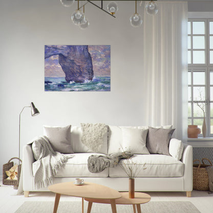 The Manneport, Seen from Below - claude monet Brushed Aluminum Print - 70x100 cm / 28x40 inches | claude monet Aluminum Print | claude monet Prints