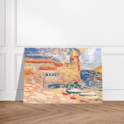 VIEW OF COLLIOURE WITH CHURCH 1905 - Henri Matisse Brushed Aluminum Print - 70x100 cm / 28x40 inches | Henri Matisse Aluminum Print | Henri Matisse Prints
