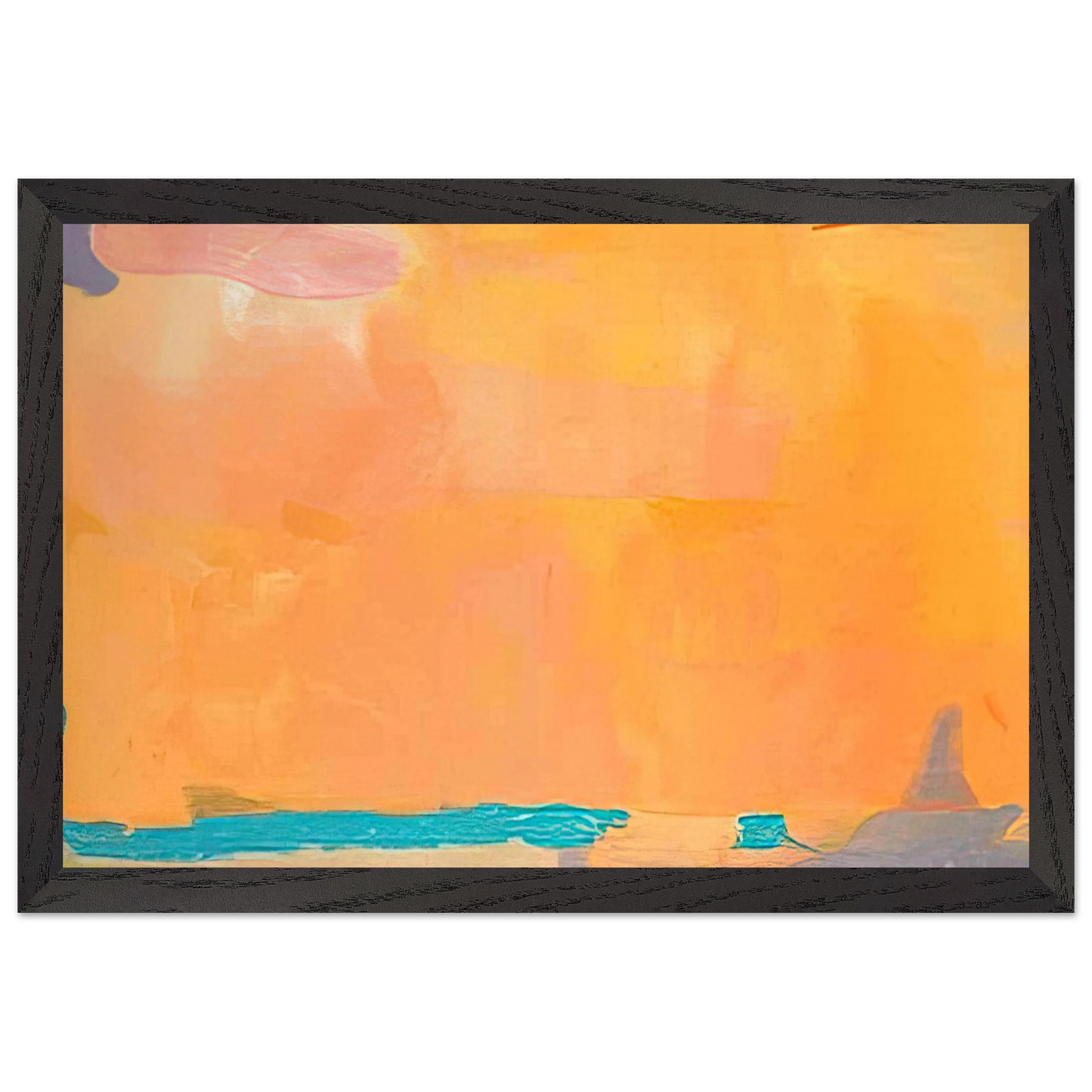Helen Frankenthaler - Royal Fireworks - 1975 Wall art - 50x70 cm / 20x28 inches - Premium Wooden Framed Poster With Fine Art Paper-canvas - Wood frame