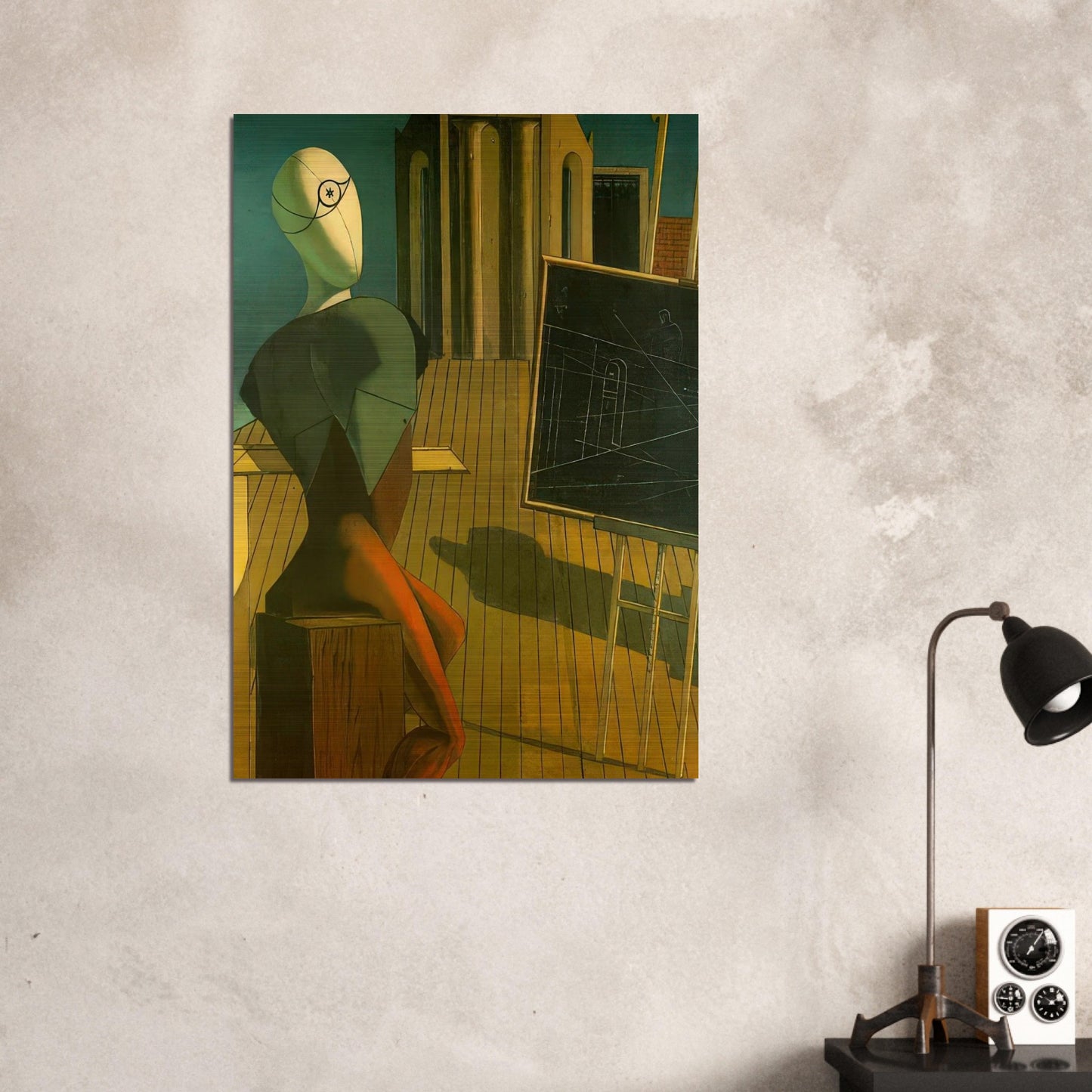 THE PROFIT 1915 - Giorgio de Chirico Brushed Aluminum Print - 70x100 cm / 28x40 inches | Giorgio de Chirico Aluminum Print | Giorgio de Chirico Prints