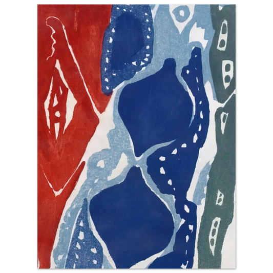 Ernst Wilhelm Nay - Farbaquatinta 1965-7 - 1965  75x100 cm / 30x40inches Fine Art Poster