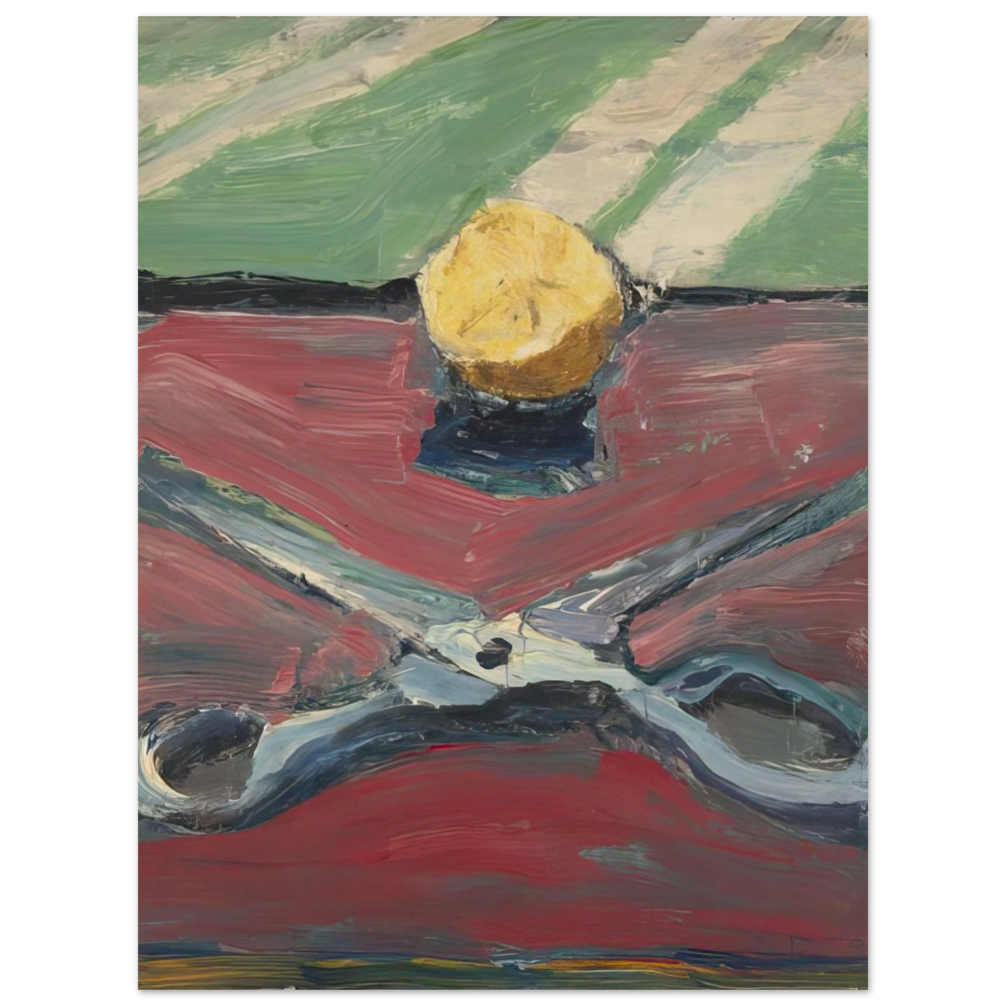 Richard Diebenkorn - Scissors and Lemon, II  75x100 cm / 30x40inches Fine Art Poster