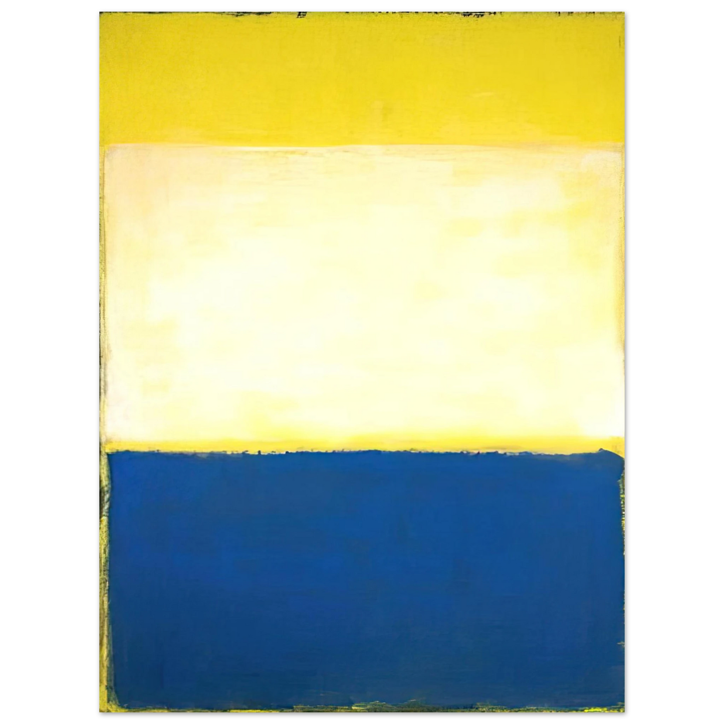 Mark Rothko - No. 6 Yellow, White, Blue Over Yellow on Gray - 1954 Wall Art - 21x29.7 cm / 8x12" - Fine Art Poster-canvas - -