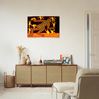 UNTITLED 1983 2 - Keith Haring Brushed Aluminum Print - 70x100 cm / 28x40 inches | Keith Haring Aluminum Print | Keith Haring Prints