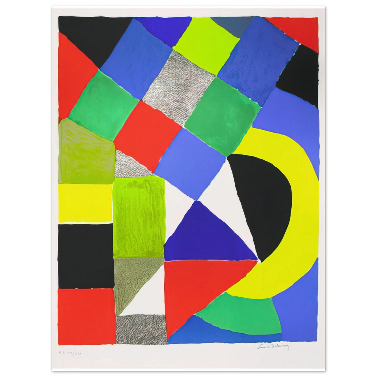 Sonia Delaunay - SQUARES  75x100 cm / 30x40inches Fine Art Poster