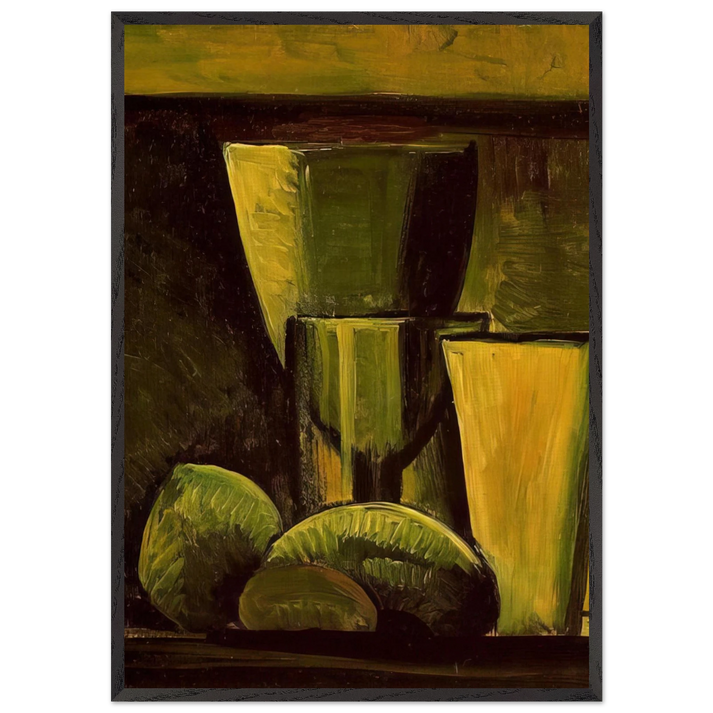 Still life - 1908 - Pablo Picasso 70x100 cm / 28x40 inches Framed Art Print – Black Wooden Frame