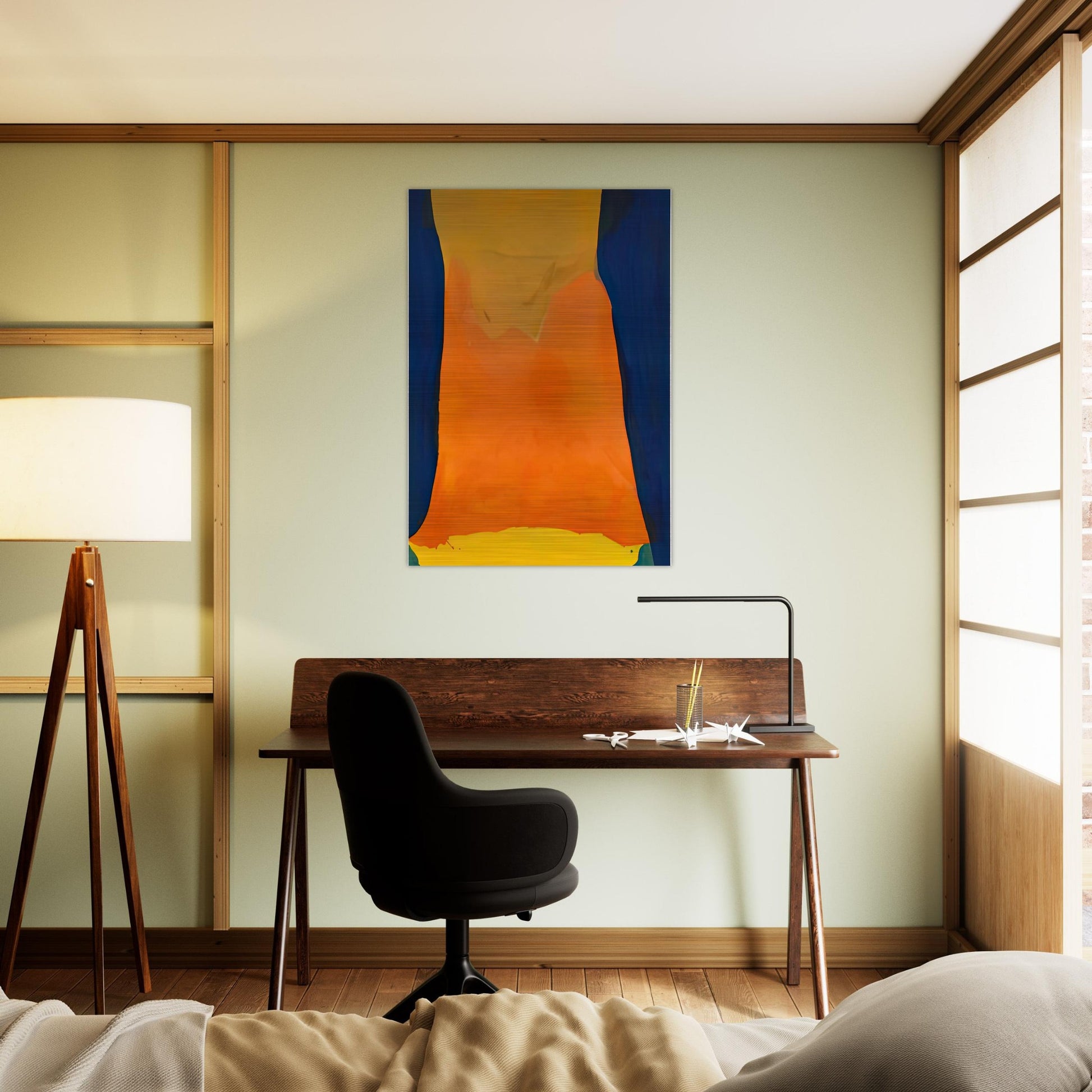 Orange Mood, 1963-64- - Helen Frankenthaler Brushed Aluminum Print - 70x100 cm / 28x40 inches | Helen Frankenthaler Aluminum Print | Helen Frankenthaler Prints
