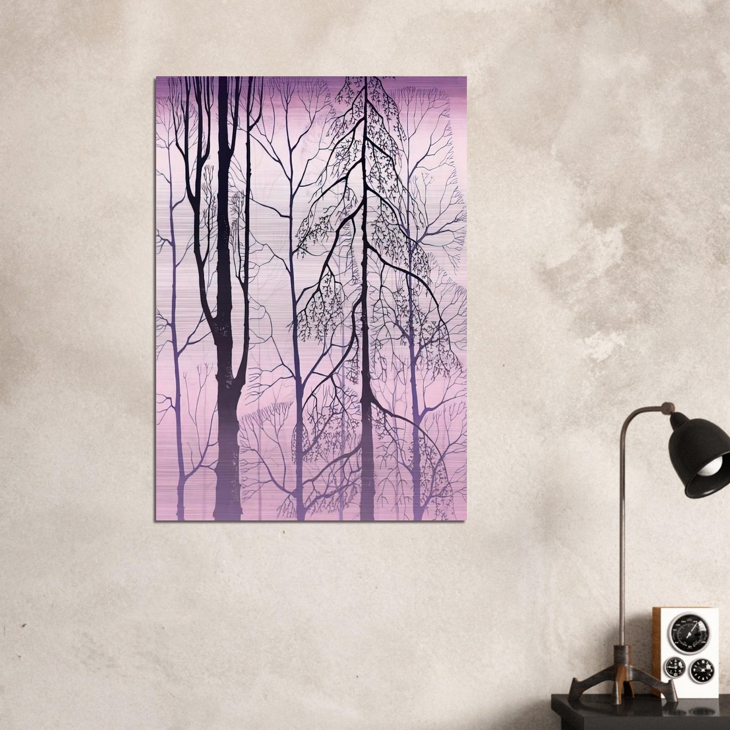 Winter woods - Eyvind Earle Brushed Aluminum Print - 70x100 cm / 28x40 inches | Eyvind Earle Aluminum Print | Eyvind Earle Prints
