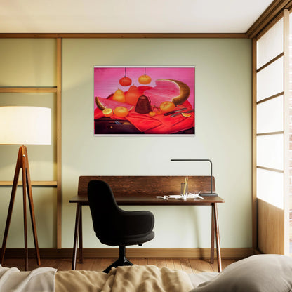 STILL LIFE WITH WATERMELON 1 - Fernando Botero Brushed Aluminum Print - 70x100 cm / 28x40 inches | Fernando Botero Aluminum Print | Fernando Botero Prints