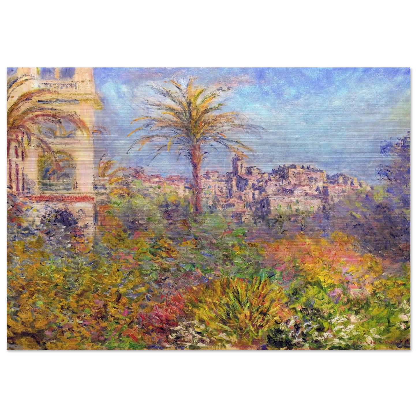 Villas at Bordighera 03 - claude monet Brushed Aluminum Print - 70x100 cm / 28x40 inches | claude monet Aluminum Print | claude monet Prints
