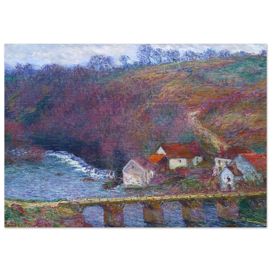 The Grande Creuse by the Bridge at Vervy - claude monet Brushed Aluminum Print - 70x100 cm / 28x40 inches | claude monet Aluminum Print | claude monet Prints