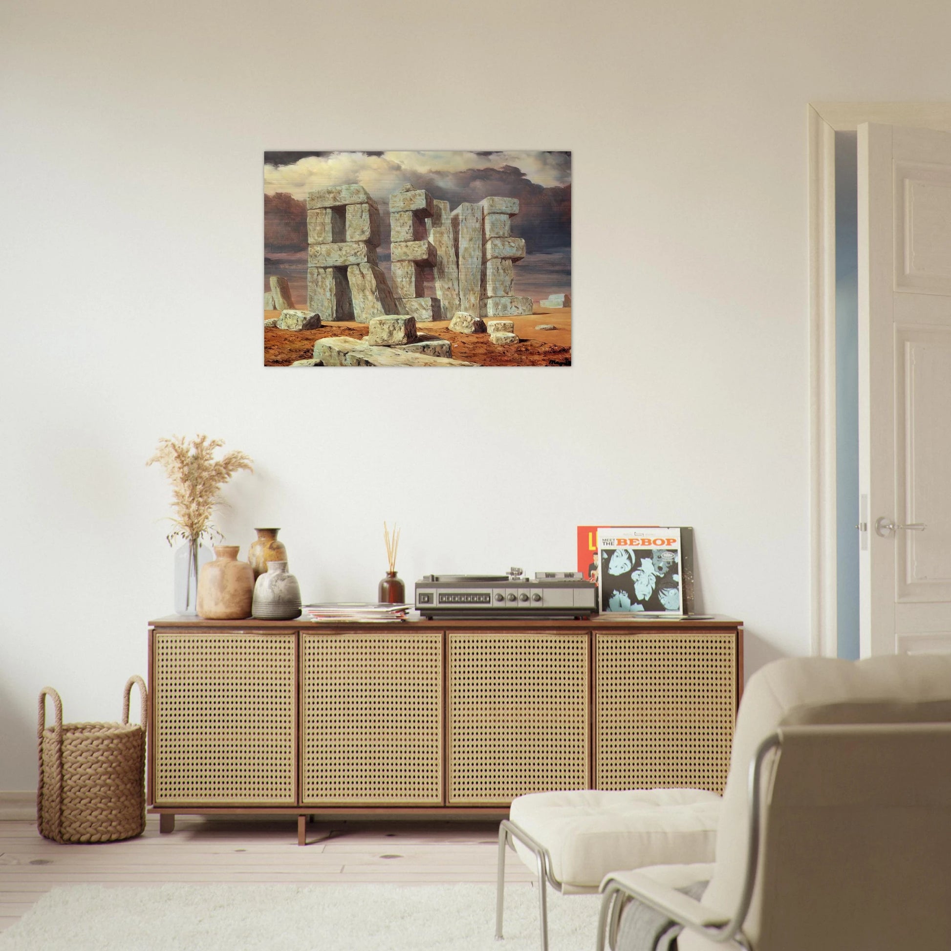 THE ART OF CONVERSATION 1950 - Rene Magritte Brushed Aluminum Print - 70x100 cm / 28x40 inches | Rene Magritte Aluminum Print | Rene Magritte Prints