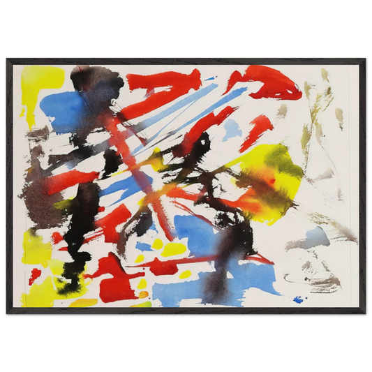 Farbspiele - 1952 - Ernst Wilhelm Nay 70x100 cm / 28x40 inches Framed Art Print – Black Wooden Frame