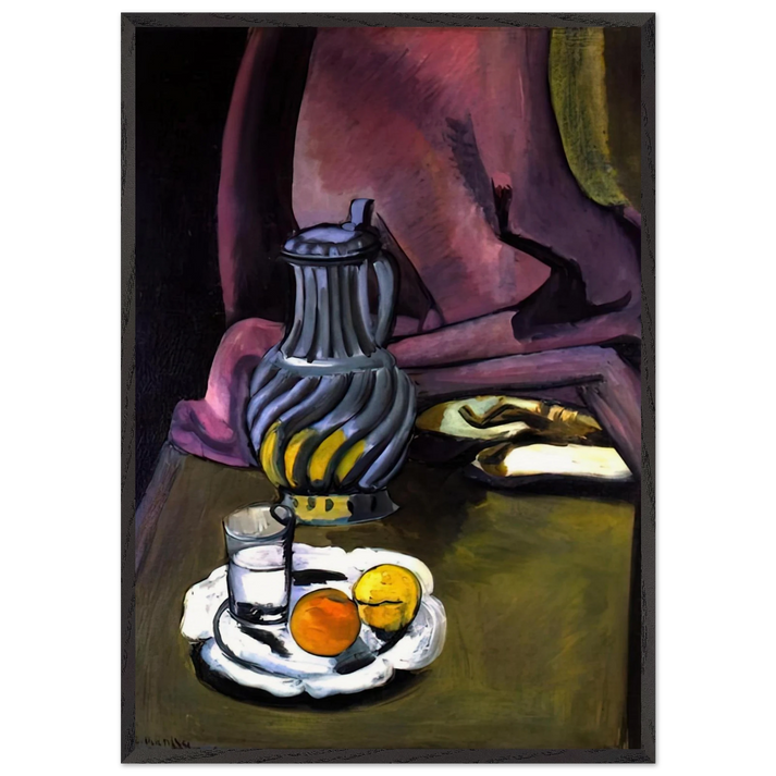 THE PEWTER JUG 1917 - Henri Matisse 70x100 cm / 28x40 inches Framed Art Print – Black Wooden Frame