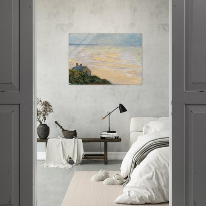 The Hut at Trouville, Low Tide - claude monet Acrylic Print - 70x100 cm / 28x40″ inches | claude monet Wall Art | claude monet Prints