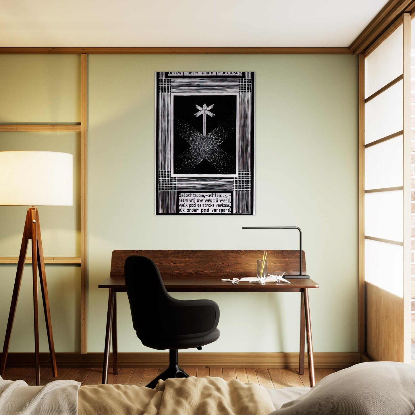 EMBLEMATA SIGNPOST - MC Escher Brushed Aluminum Print - 70x100 cm / 28x40 inches | MC Escher Aluminum Print | MC Escher Prints