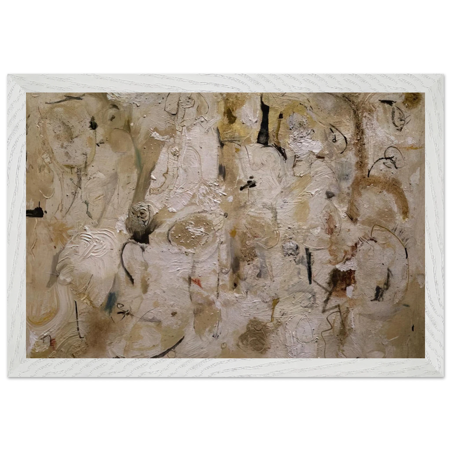 Helen Frankenthaler - Painted on 21st Street - 1951 Wall art - A2 (42 x 59.4  cm) - Premium Wooden Framed Poster With Fine Art Paper-canvas - White frame