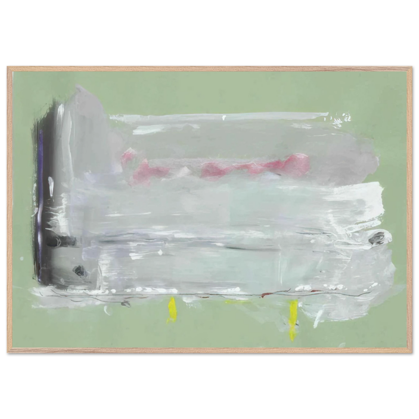 Helen Frankenthaler - Untitled - 1984 Wall art - 27x35 cm / 11x14 inches - Premium Wooden Framed Poster With Fine Art Paper-canvas - Wood frame