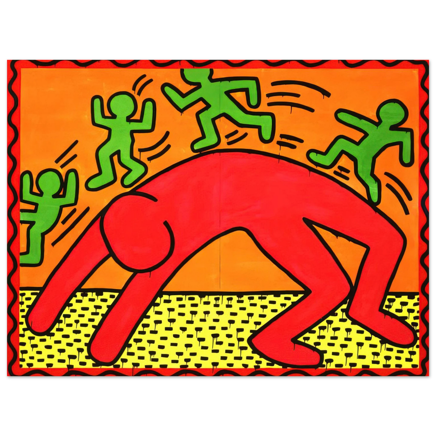 Keith Haring - UNTITLED 1982 2  75x100 cm / 30x40inches Fine Art Poster